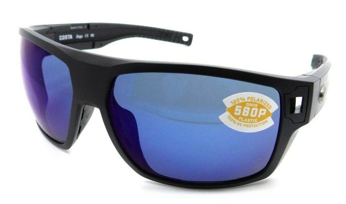 Costa Del Mar Sunglasses Diego 62-14-113 Matte Black / Blue Mirror 580P-0097963837576-classypw.com-1