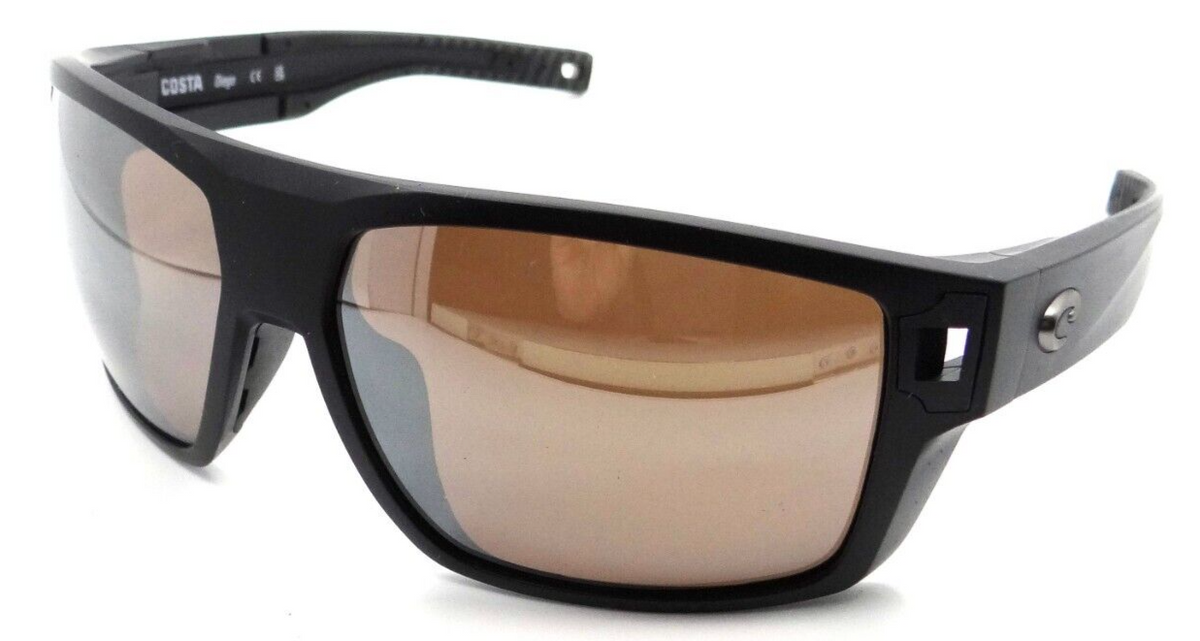 Costa Del Mar Sunglasses Diego 62-14-113 Matte Black / Copper Silver Mirror 580G