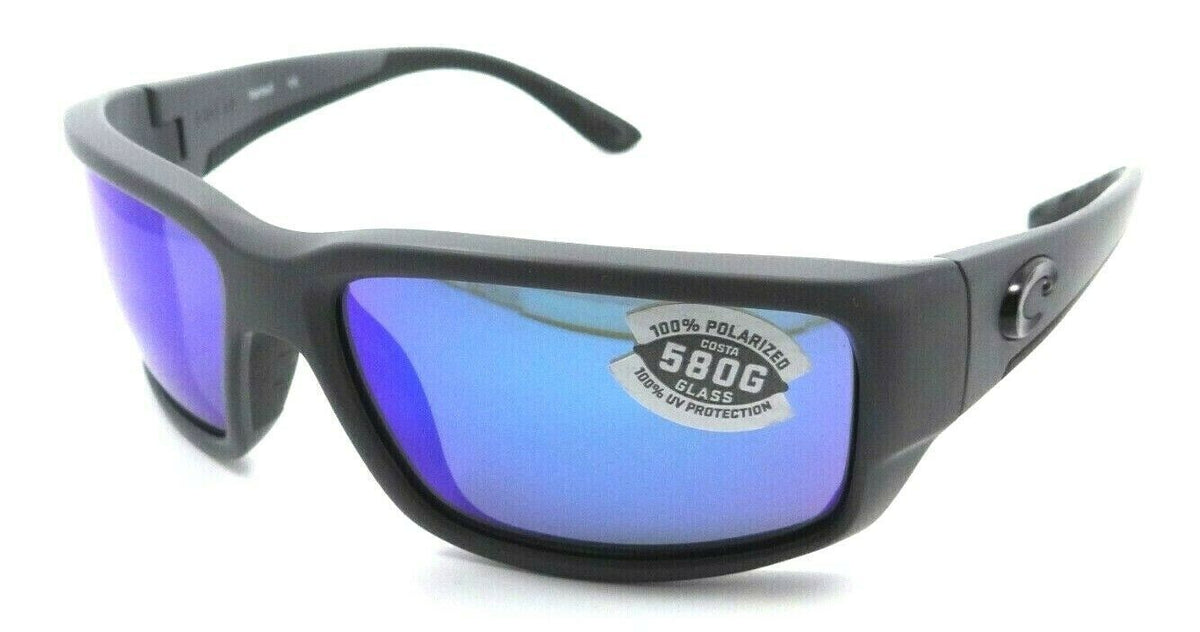 Costa Del Mar Sunglasses Fantail TF 98 OBMGLP Matte Gray/ Blue Mirror 580G Glass-0097963554732-classypw.com-1