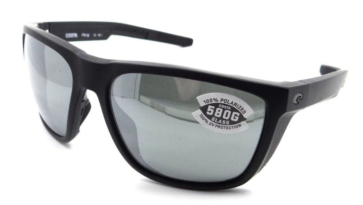 Costa Del Mar Sunglasses Ferg 59-16-125 Matte Black / Gray Silver Mirror 580G-0097963844123-classypw.com-1