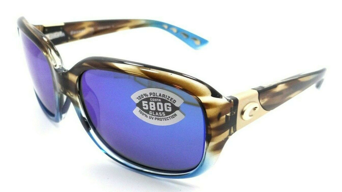 Costa Del Mar Sunglasses Gannet 58-17-135 Shiny Wahoo / Blue Mirror 580G Glass-0097963834278-classypw.com-1