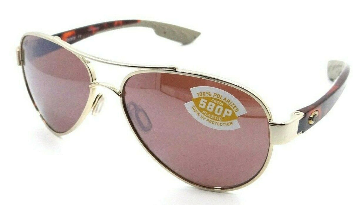 Costa Del Mar Sunglasses Loreto 56-14-126 Rose Gold / Copper Silver Mirror 580P-0097963535533-classypw.com-1