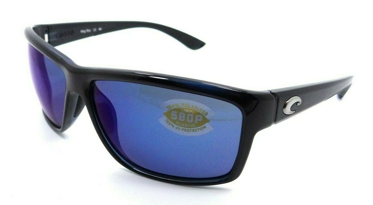 Costa Del Mar Sunglasses Mag Bay 63-14-127 Shiny Black / Blue Mirror 580P-097963522069-classypw.com-1