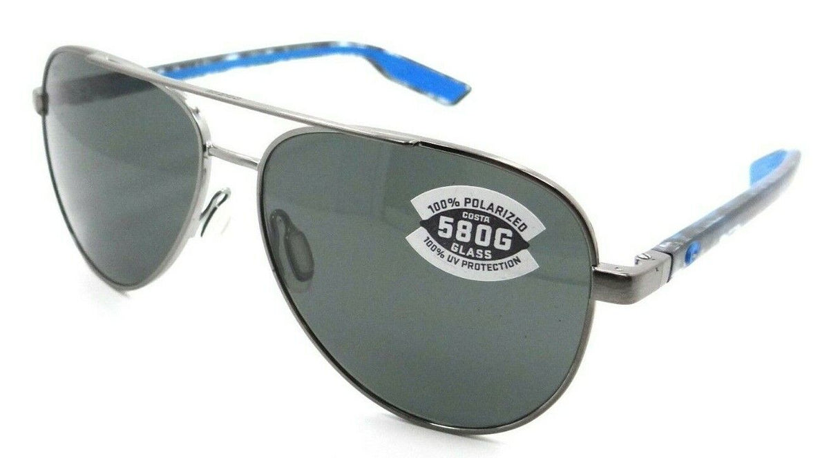 Costa Del Mar Sunglasses Peli 57-14-140 Brushed Gunmetal / Gray 580G Glass-097963844543-classypw.com-1