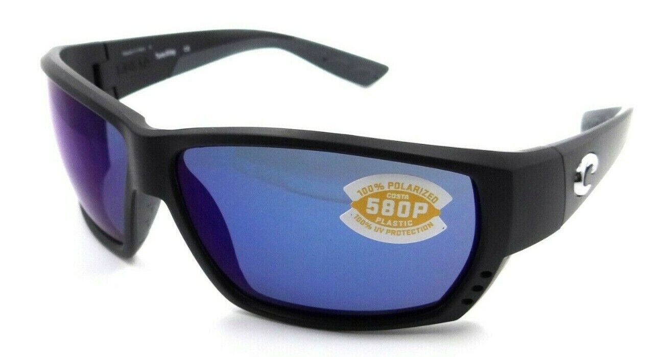 Costa Del Mar Sunglasses Tuna Alley 62-11-125 Matte Black / Blue Mirror 580P-097963517010-classypw.com-1