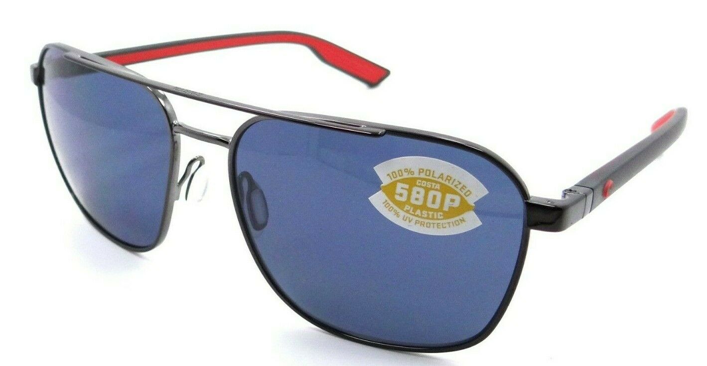 Costa Del Mar Sunglasses Wader 58-16-140 Shiny Gunmetal / Gray 580P-0097963845069-classypw.com-1