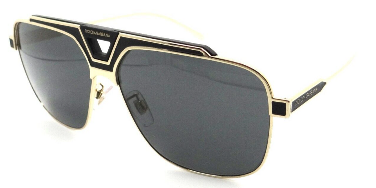 Dolce &amp; Gabbana Sunglasses DG 2256 1334/87 62-19-150 Gold Matte Black /Dark Grey