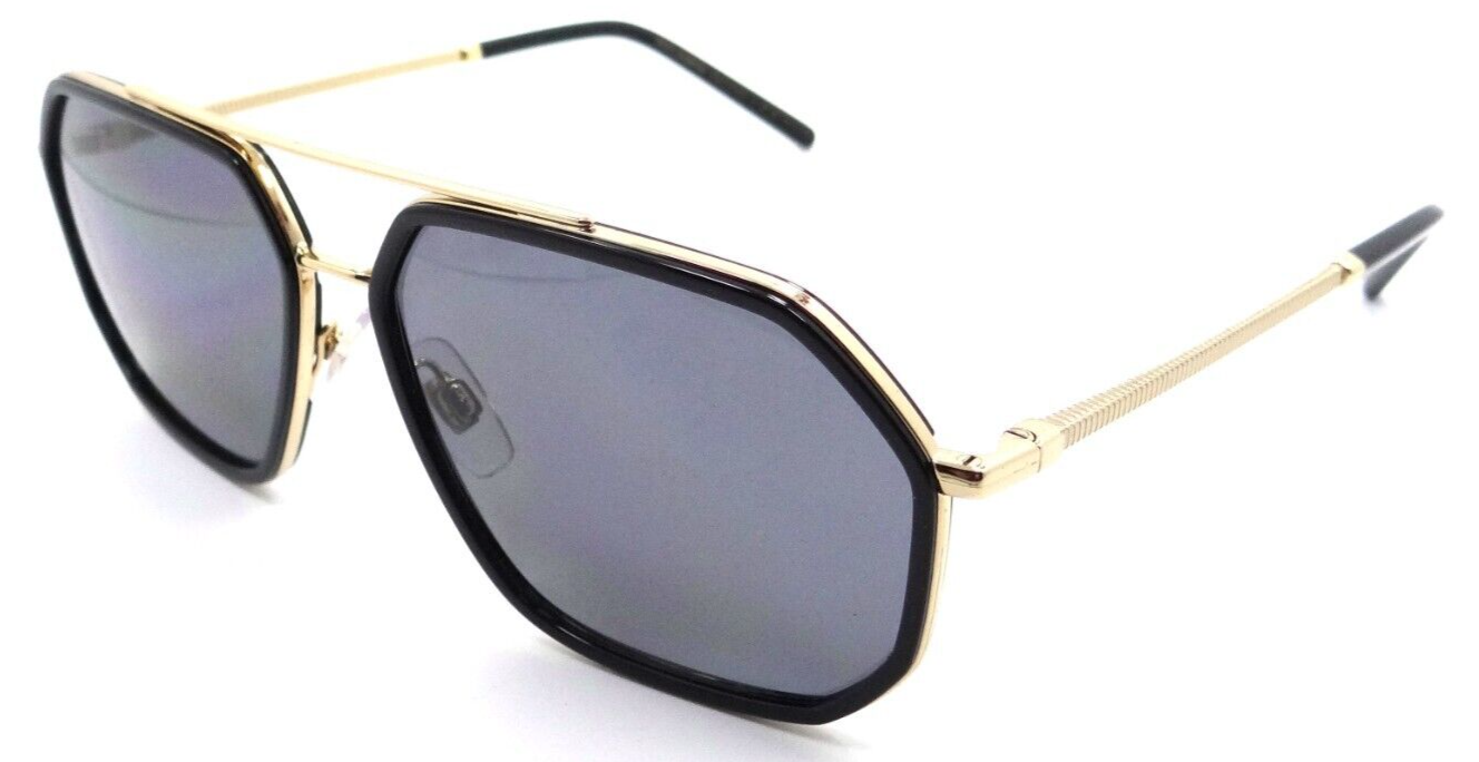 Dolce & Gabbana Sunglasses DG 2285 02/81 60-15-145 Gold - Black / Grey Polarized