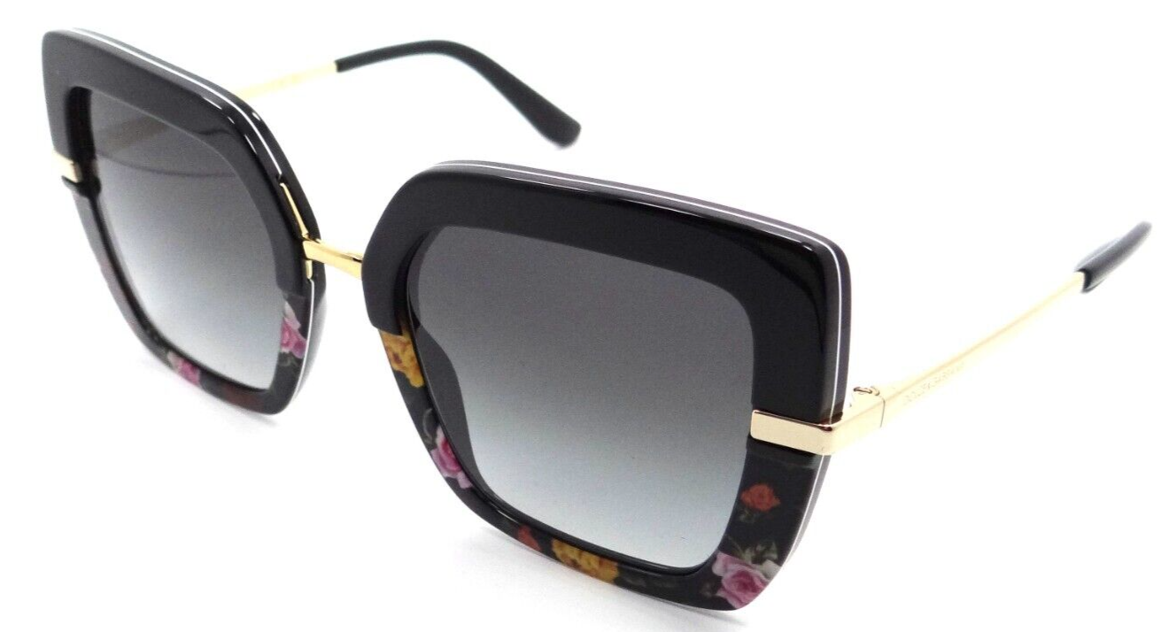 Dolce & Gabbana Sunglasses DG 4373 3400/8G 52-21-140 Black Flowers / Grey Grad