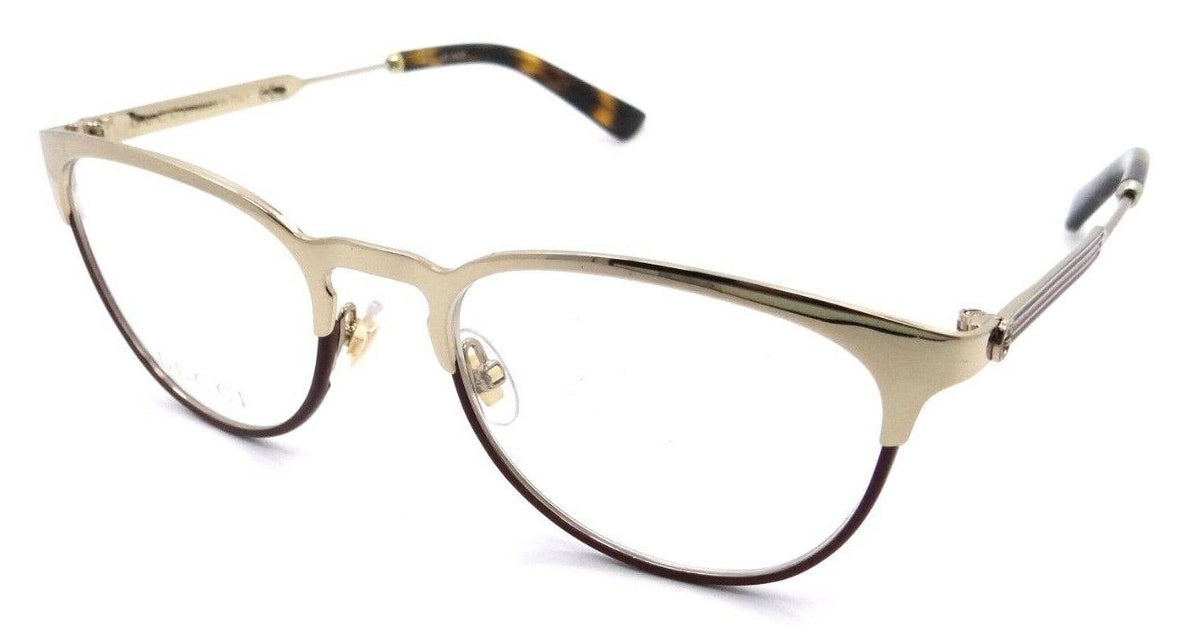 Gucci Eyeglasses Frames GG0134 004 52-19-140 Gold Made in Italy-889652076959-classypw.com-1