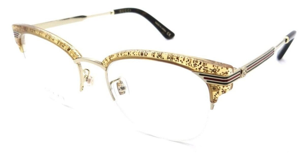 Gucci Eyeglasses Frames GG0201O 004 50-18-140 Gold Glitter Made in Japan-889652093536-classypw.com-1