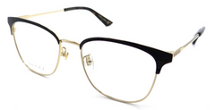 Gucci Eyeglasses Frames GG0413OK 002 53-18-145 Black / Gold Made in Ja -  classypw.com