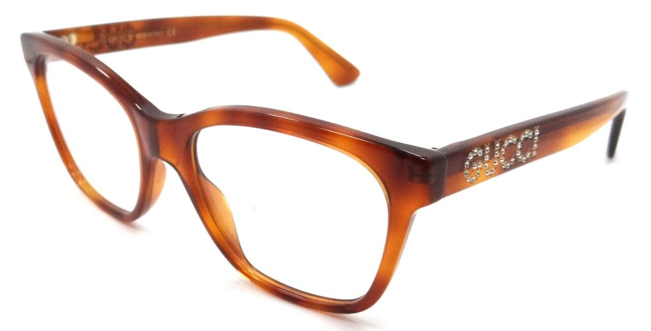 Gucci Eyeglasses Frames GG0420OA 004 52-18-140 Havana / Swarovski Made in Italy-889652171906-classypw.com-1