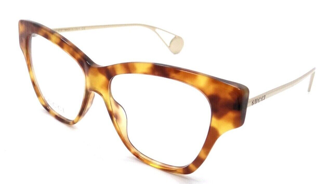 Gucci Eyeglasses Frames GG0438O 002 52-14-140 Havana / Gold Made in Italy-889652200965-classypw.com-1