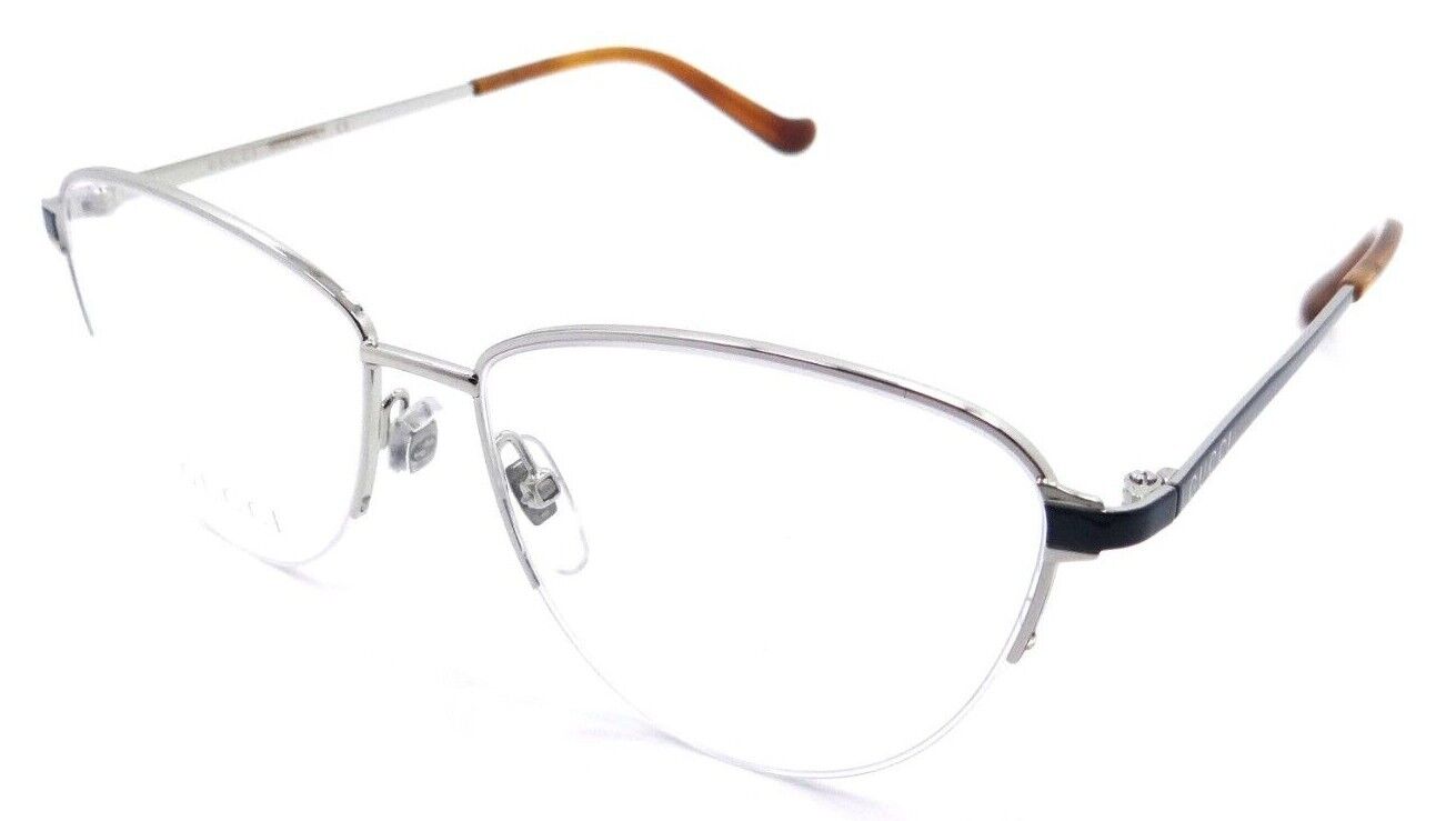 Gucci Eyeglasses Frames GG0580O 004 55-15-145 Silver / Green Made in Italy-889652257778-classypw.com-1