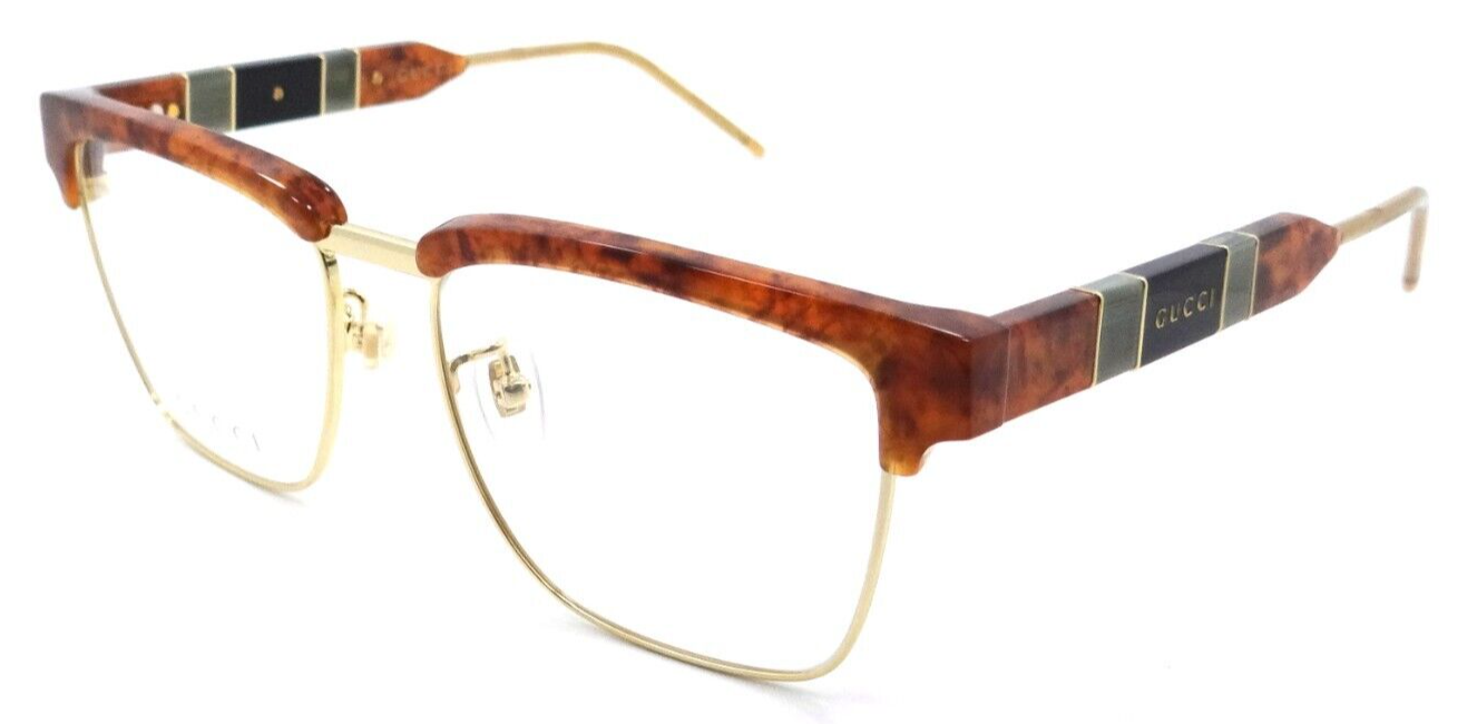 Gucci Eyeglasses Frames GG0605O 003 52-16-145 Havana / Gold Made in Japan-889652255637-classypw.com-1