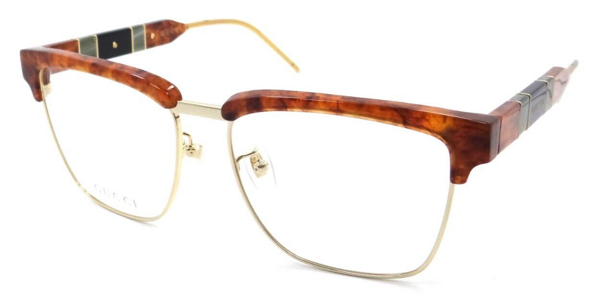 Gucci Eyeglasses Frames GG0605O 008 56-16-145 Havana / Gold Made in Japan-889652290638-classypw.com-1