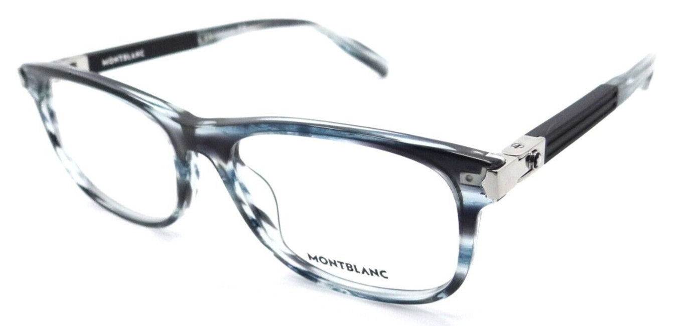 Montblanc Eyeglasses Frames MB0036O 006 56-18-150 Blue / Black Made in Italy-889652228884-classypw.com-1