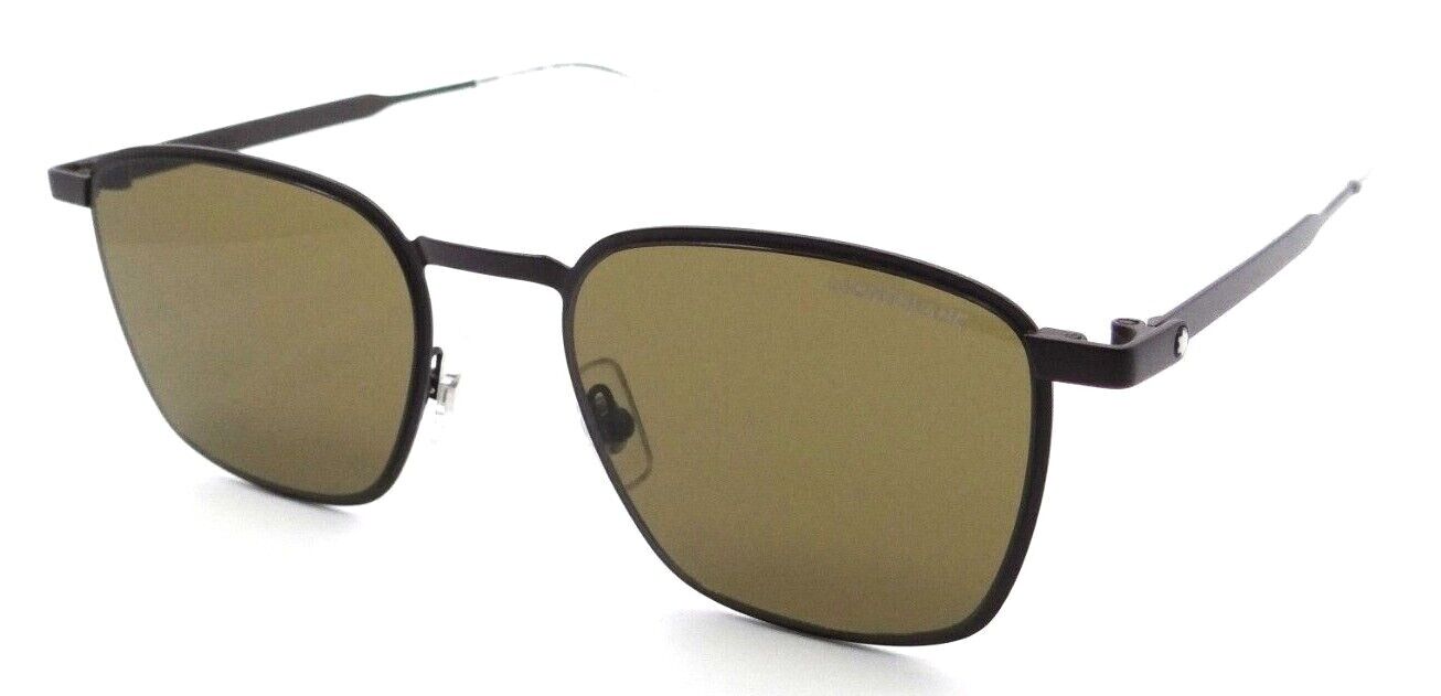 Montblanc Sunglasses MB0145S 003 51-20-145 Brown / Brown Made in Italy-889652326795-classypw.com-1