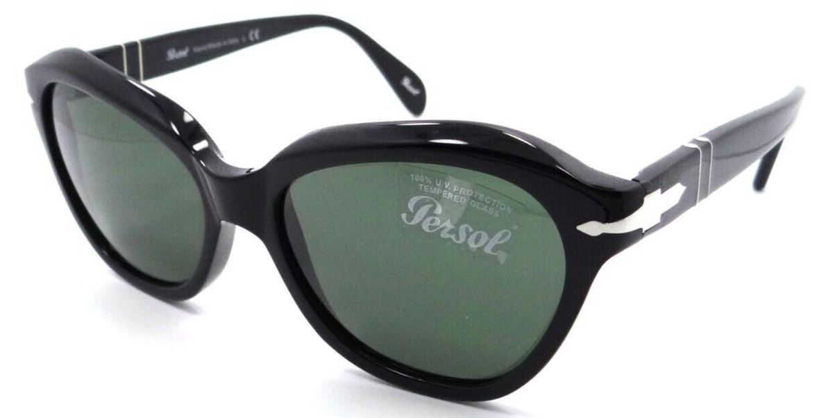 Persol Sunglasses PO 0582S 95/31 54-17-140 Black / Green Made in Italy-8056597354158-classypw.com-1