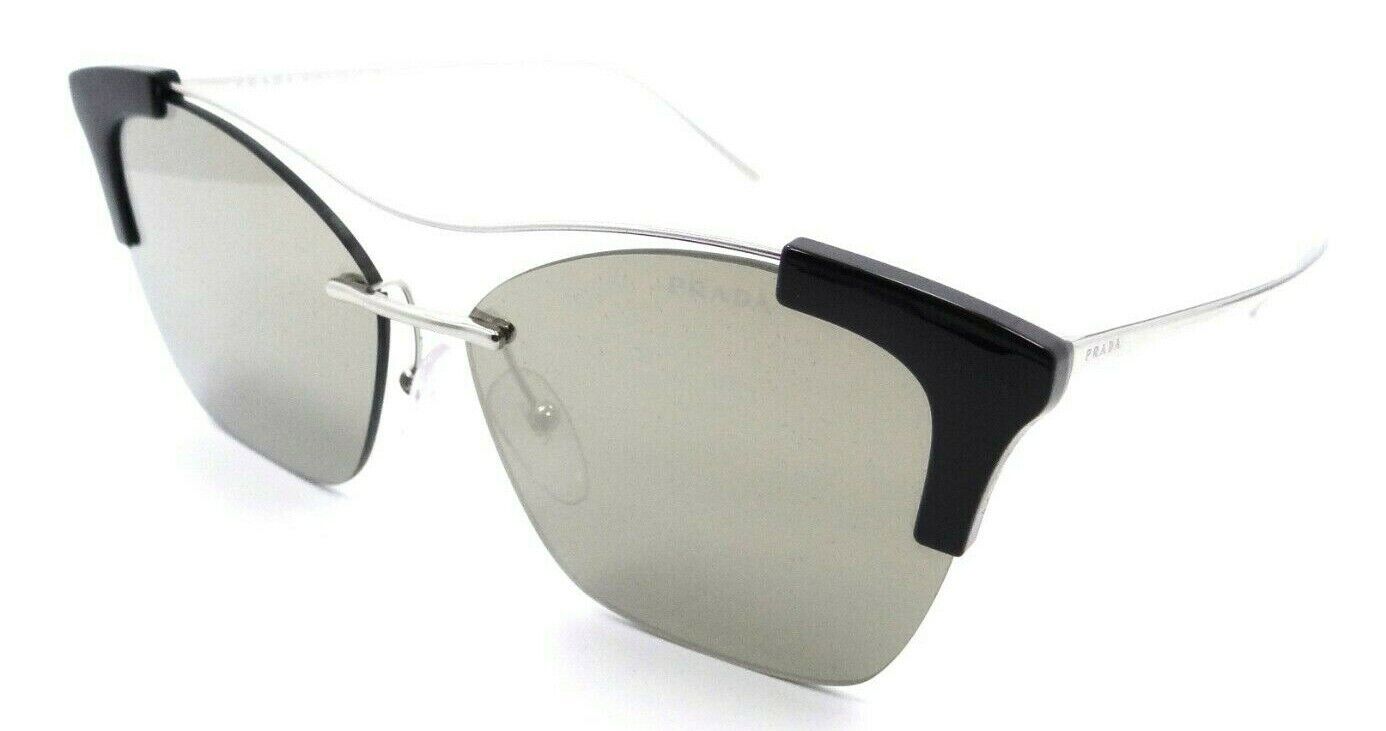 Prada Sunglasses PR 21US GAQ-1C0 57-13-140 Silver / Light Brown Mirror Italy-8053672918625-classypw.com-1