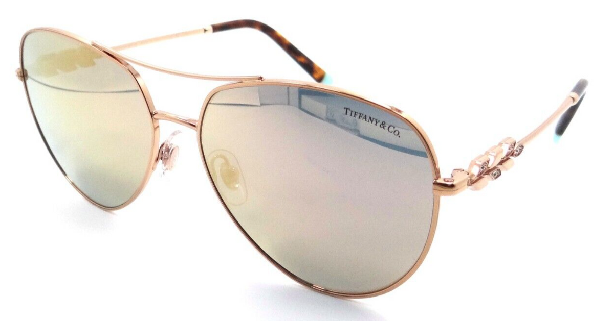 Tiffany &amp; Co Sunglasses TF 3083B 61574Z 59-15-140 Rubedo / Grey Mirror Rose Gold-8056597600279-classypw.com-1