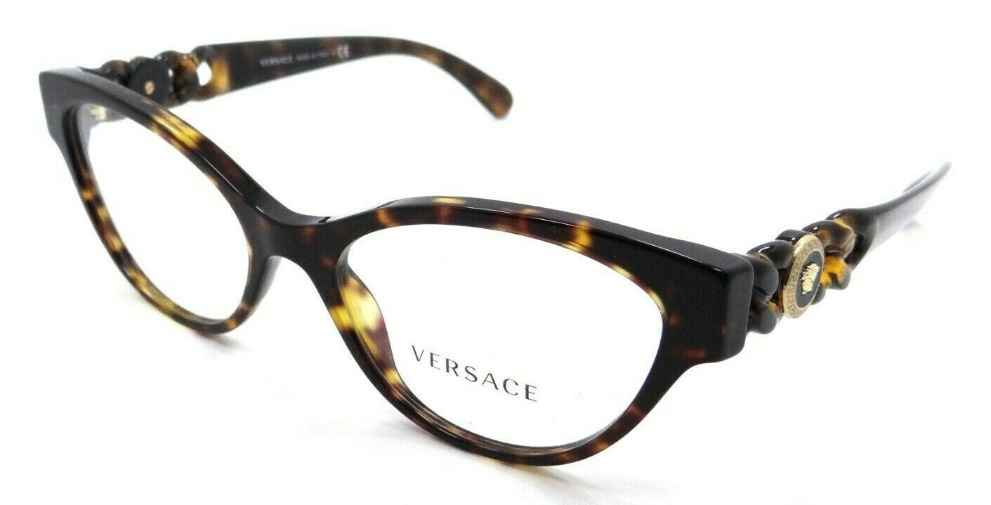 Versace Eyeglasses Frames VE 3305 108 53-17-140 Dark Havana Made in Italy-8056597524247-classypw.com-1