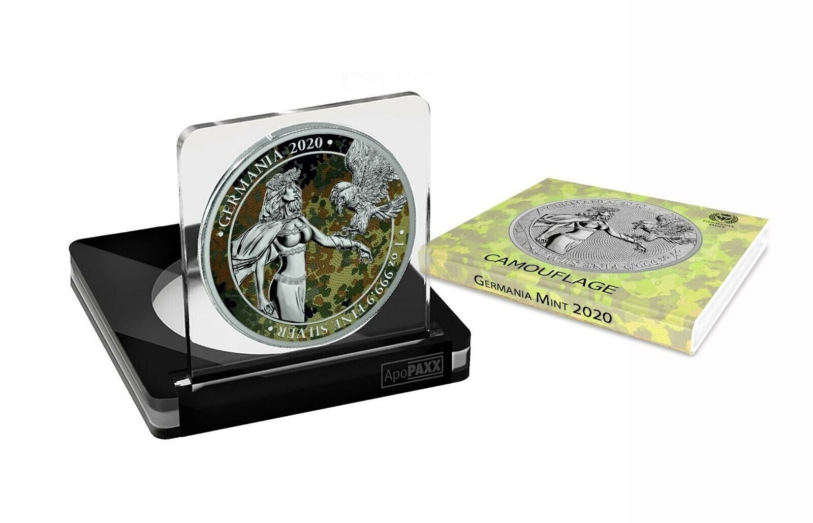 1 Oz Silver Coin 2020 5 Mark Germania Camouflage Edition - Berlin-classypw.com-3