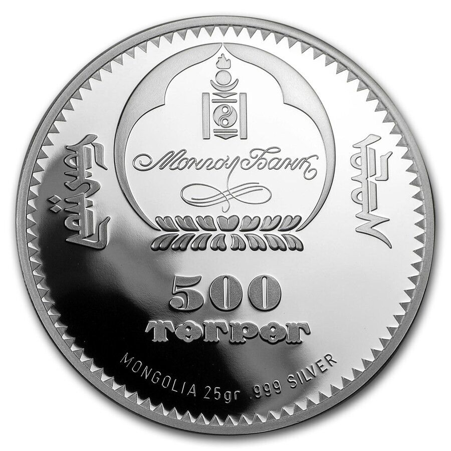 25g Silver Coin 2017 Mongolia 500 Togrog Exotic 3D Butterflies - White-classypw.com-3