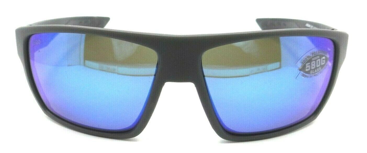 Costa Del Mar Sunglasses Bloke 61-14-124 Matte Gray Mt Black / Blue Mirror 580G-0097963554336-classypw.com-1