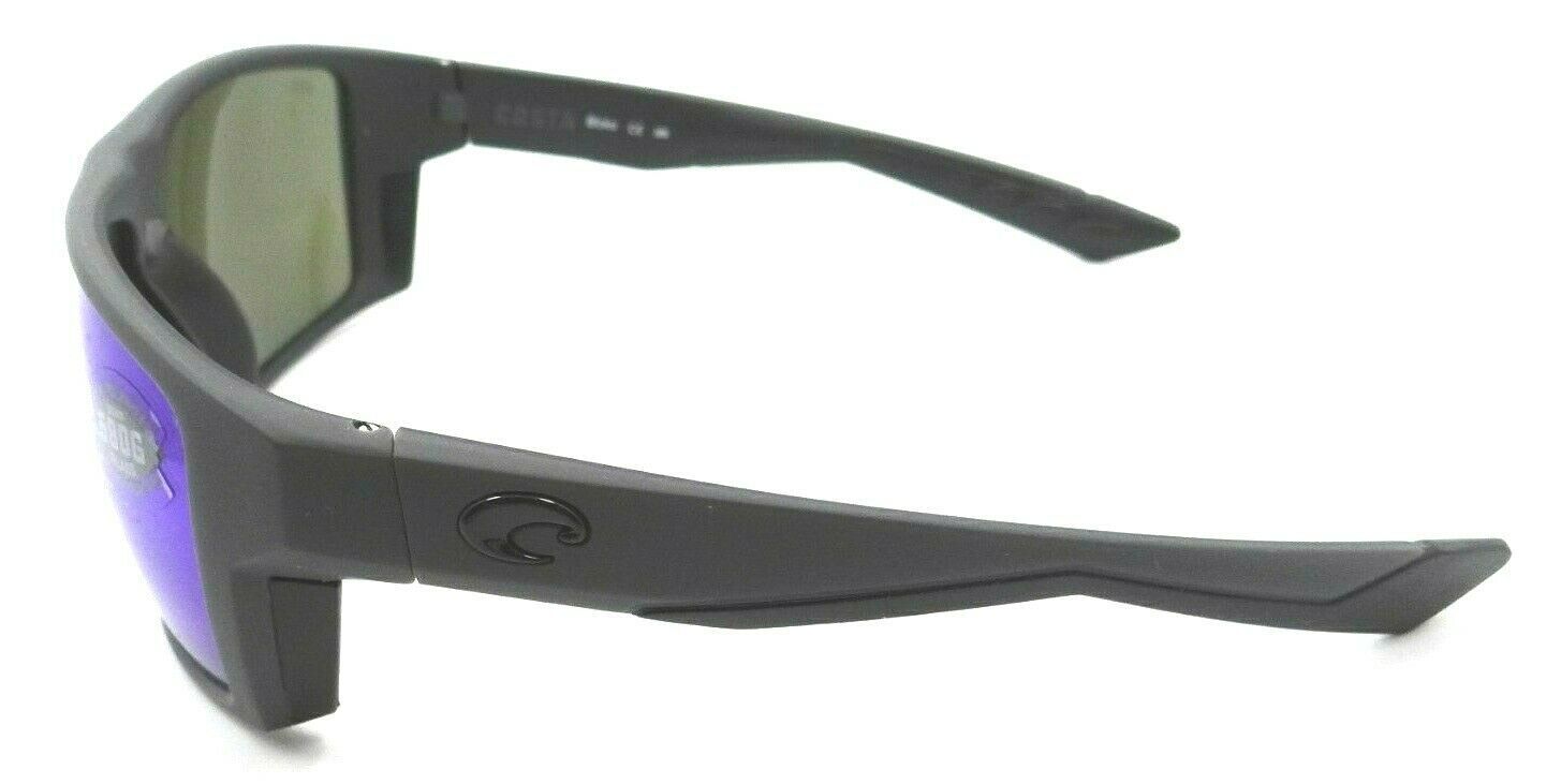 Costa Del Mar Sunglasses Bloke 61-14-124 Matte Gray Mt Black / Blue Mirror 580G-0097963554336-classypw.com-3