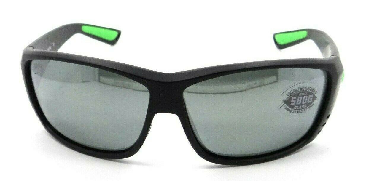 Costa Del Mar Sunglasses Cat Cay Matte Black Green Logo/ Gray Silver Mirror 580G-097963667005-classypw.com-1