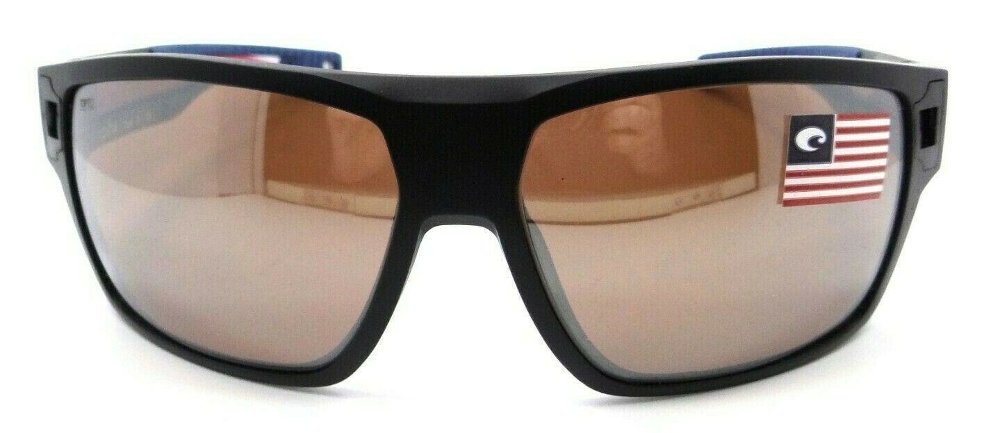 Costa Del Mar Sunglasses Diego 62-15-117 Matte USA Black / Silver Mirror 580G-0097963855808-classypw.com-1