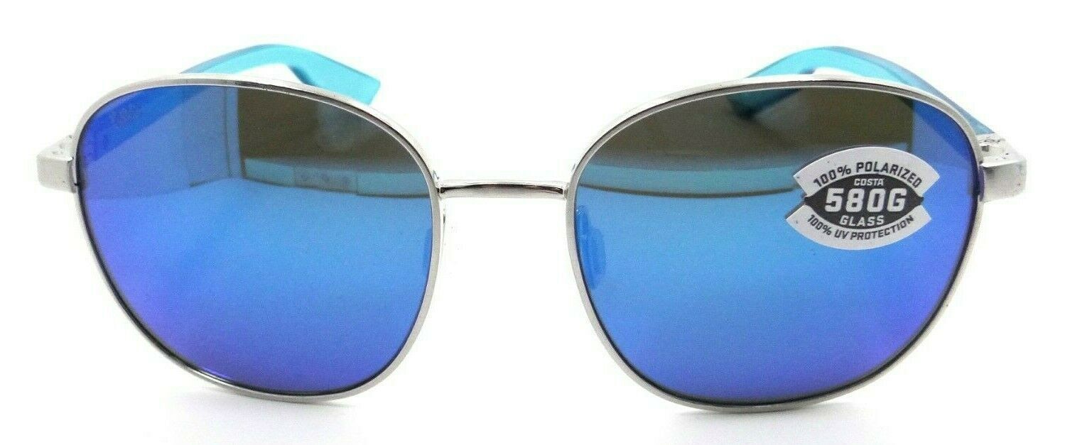 Costa Del Mar Sunglasses Egret 55-18-133 Brushed Silver / Blue Mirror 580G Glass-097963843973-classypw.com-1