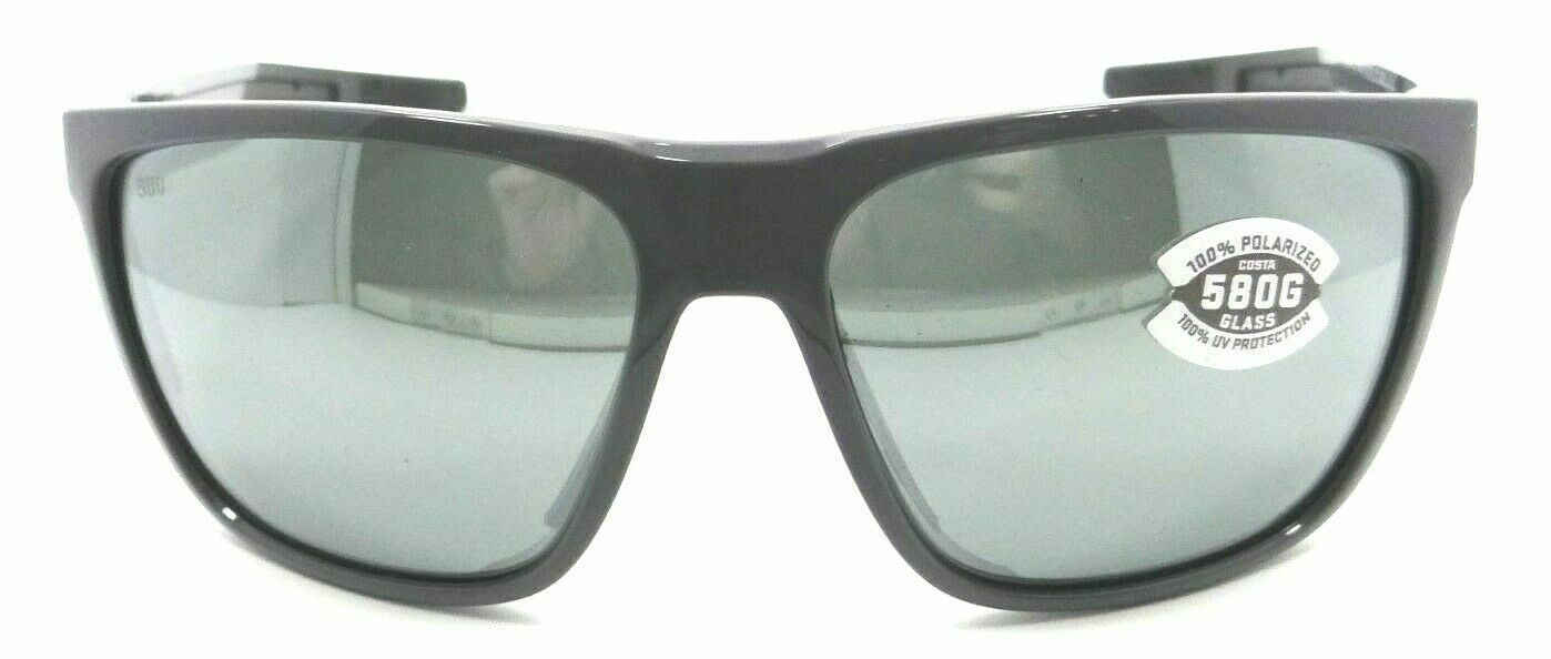 Costa Del Mar Sunglasses Ferg XL 62-16-130 Shiny Gray / Gray Silver Mirror 580G-097963874304-classypw.com-1