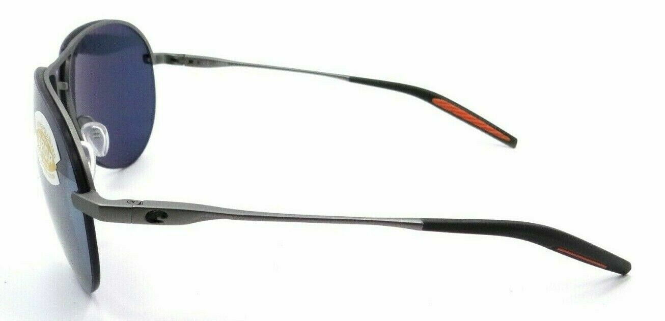 Costa Del Mar Sunglasses Helo Matte Silver Grey Orange / Gray Silver Mirror 580P-097963809207-classypw.com-3