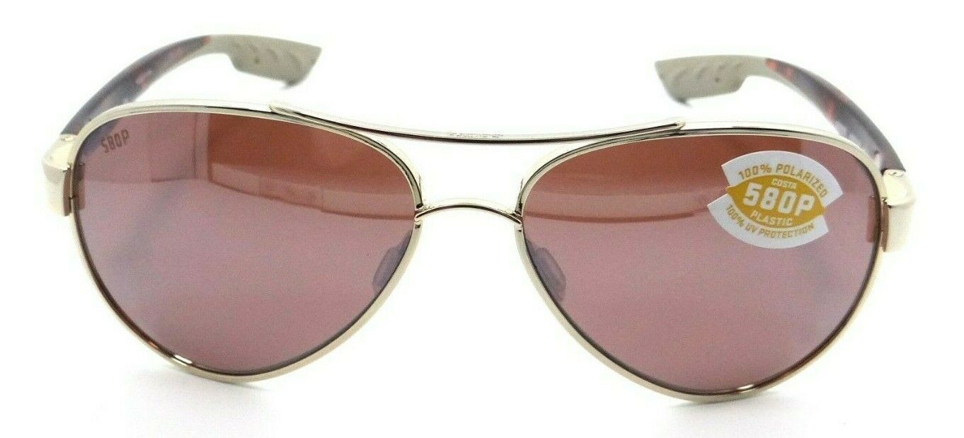 Costa Del Mar Sunglasses Loreto 56-14-126 Rose Gold / Copper Silver Mirror 580P-0097963535533-classypw.com-1