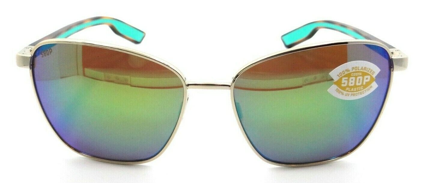 Costa Del Mar Sunglasses Paloma 58-16-133 Shiny Gold / Green Mirror 580P-0097963846684-classypw.com-2