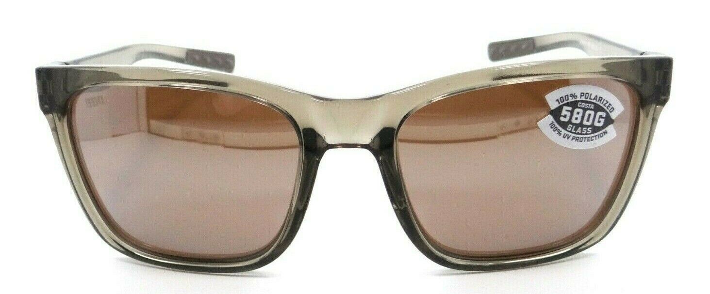 Costa Del Mar Sunglasses Panga 56-20-135 Shiny Taupe Crystal /Silver Mirror 580G-0097963818919-classypw.com-1