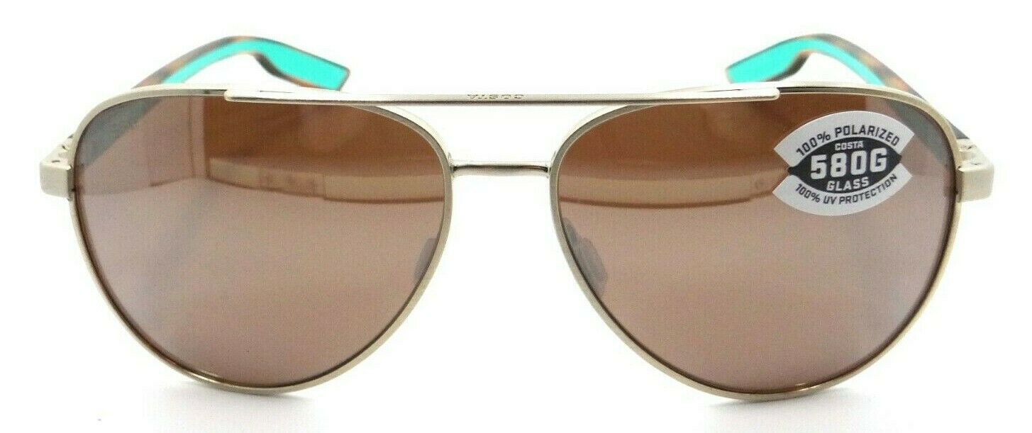 Costa Del Mar Sunglasses Peli 57-14-140 Brushed Gold / Copper Silver Mirror 580G-097963844437-classypw.com-1