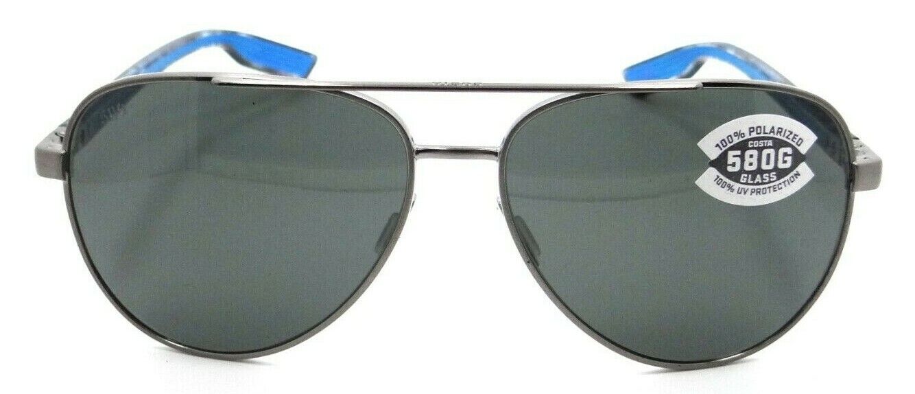 Costa Del Mar Sunglasses Peli 57-14-140 Brushed Gunmetal / Gray 580G Glass-097963844543-classypw.com-1