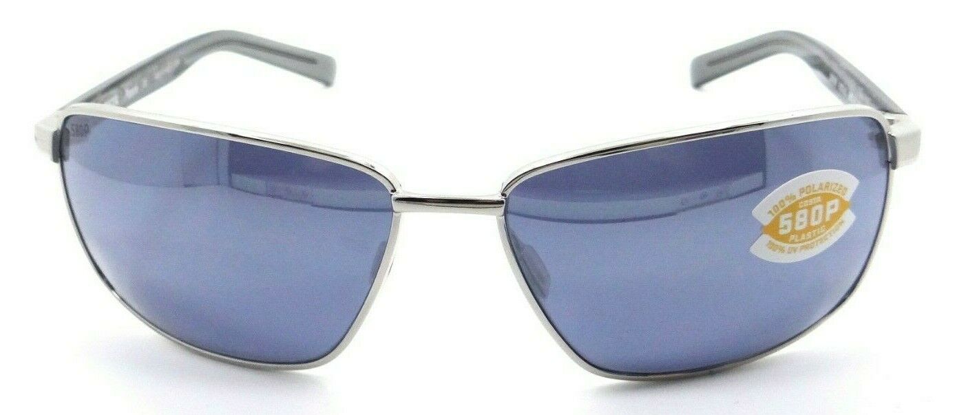 Costa Del Mar Sunglasses Ponce 63-15-130 Shiny Silver / Gray Silver Mirror 580P-0097963820486-classypw.com-2