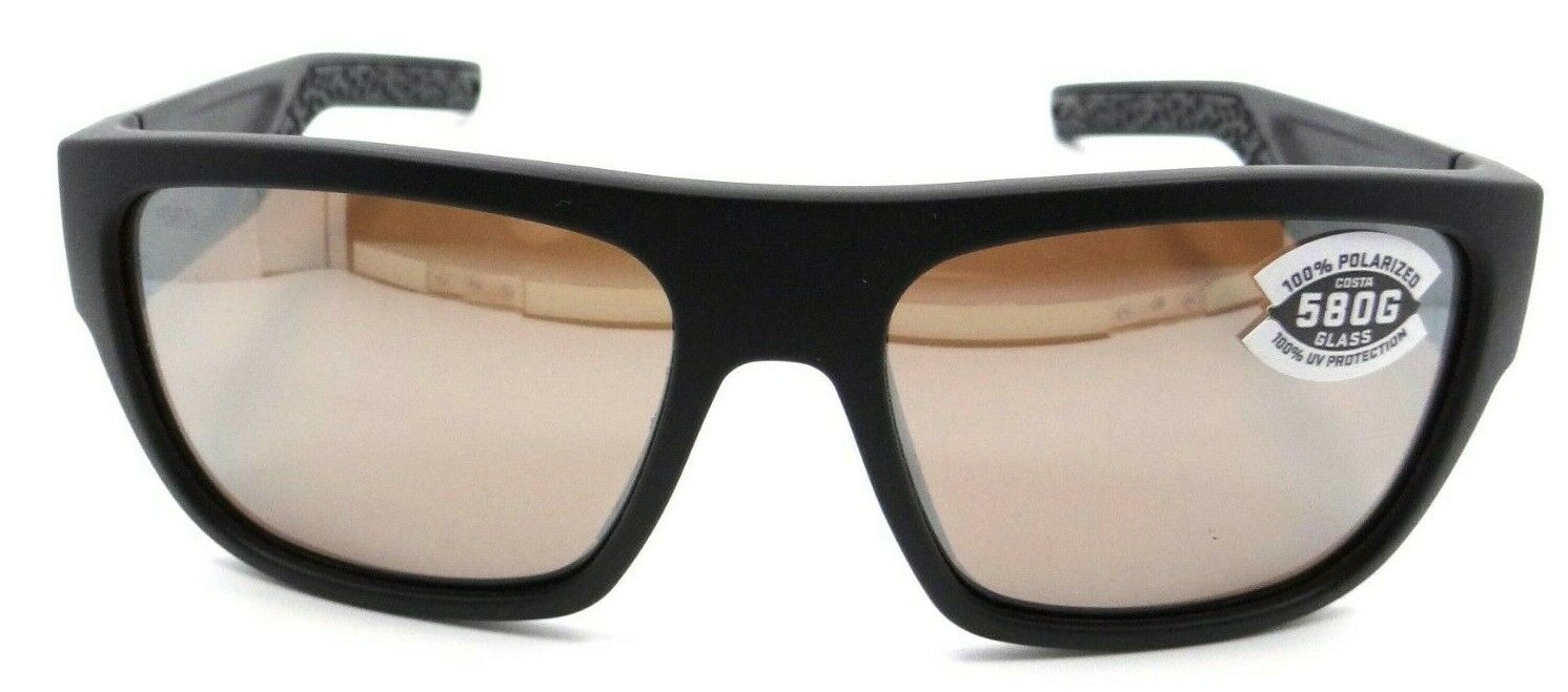 Costa Del Mar Sunglasses Sampan 60-17-135 Matte Black / Silver Mirror 580G Glass-0097963837897-classypw.com-1