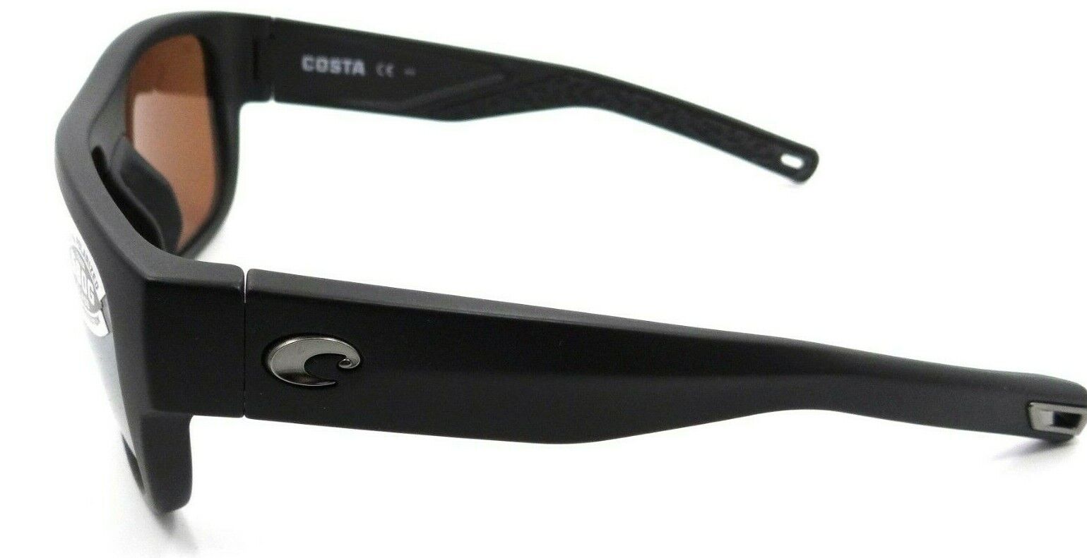 Costa Del Mar Sunglasses Sampan 60-17-135 Matte Black / Silver Mirror 580G Glass-0097963837897-classypw.com-3