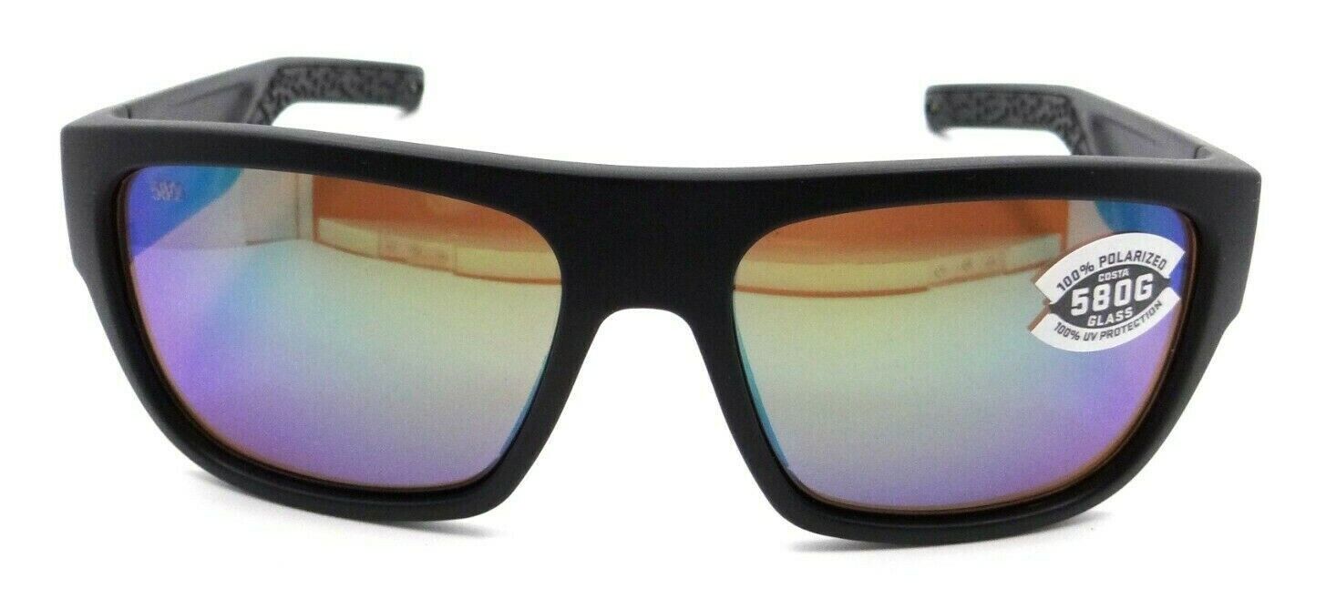 Costa Del Mar Sunglasses Sampan 60-17-136 Matte Black / Green Mirror 580G Glass-0097963837866-classypw.com-1