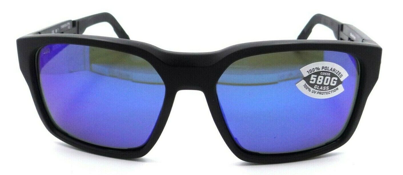 Costa Del Mar Sunglasses Tailwalker 56-17-120 Matte Black / Blue Mirror 580G-0097963844666-classypw.com-1