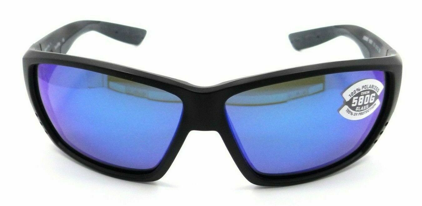 Costa Del Mar Sunglasses Tuna Alley 62-11-125 Matte Black/Blue Mirror 580G Glass-0097963497756-classypw.com-1