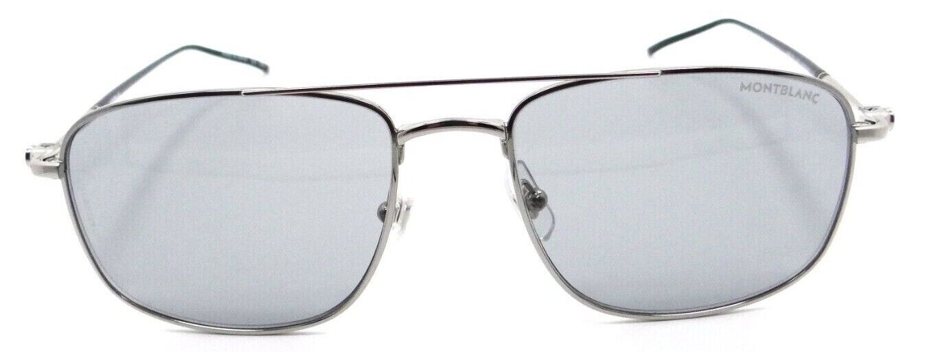 Montblanc Sunglasses MB0127S 002 56-18-145 Silver / Grey Made in Japan-889652306209-classypw.com-2